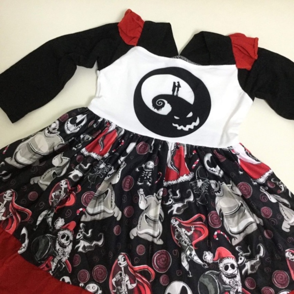 Boutique Cute Girl The Nightmare Before Christmas 🎄 Dress - Picture 4 of 6